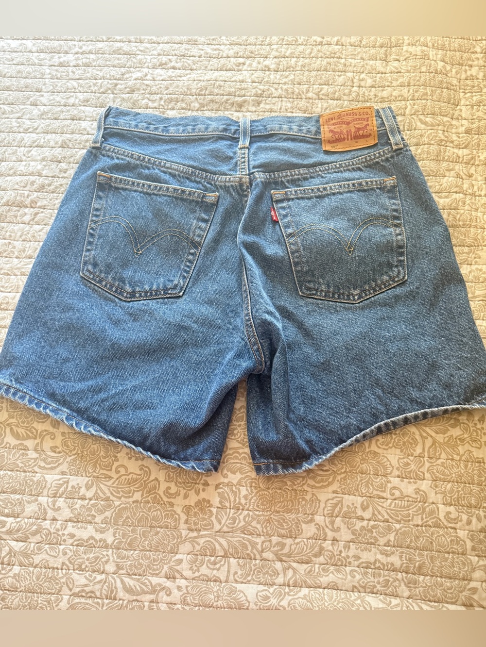Levi's Women's Medium Blue Denim Cutoff Shorts